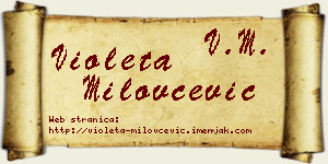 Violeta Milovčević vizit kartica